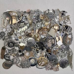 Gold & Silver Tone Craft Jewelry Lot - all pendants & charms!